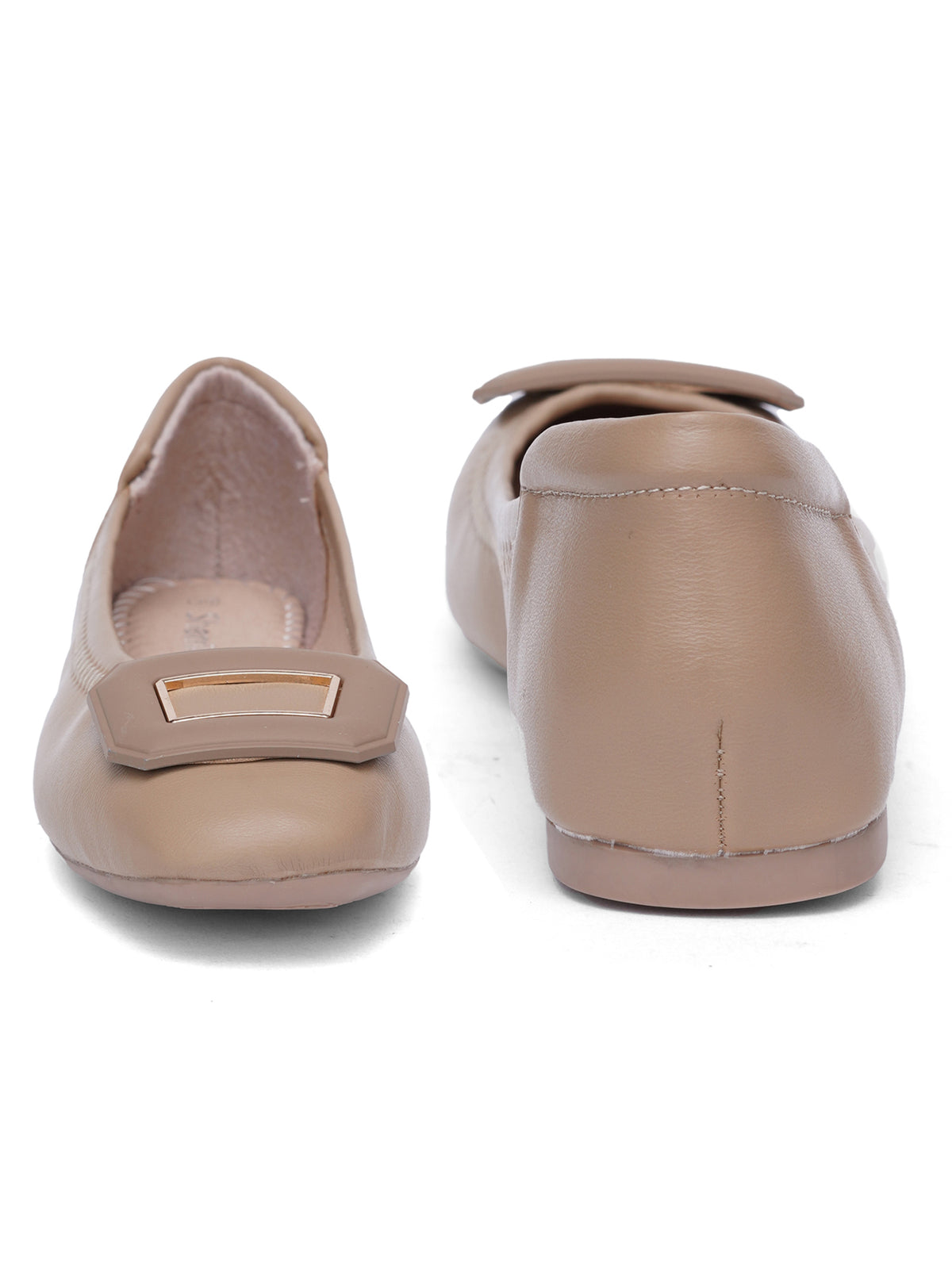 Sherrif Geometric Buckle Ballet Flats