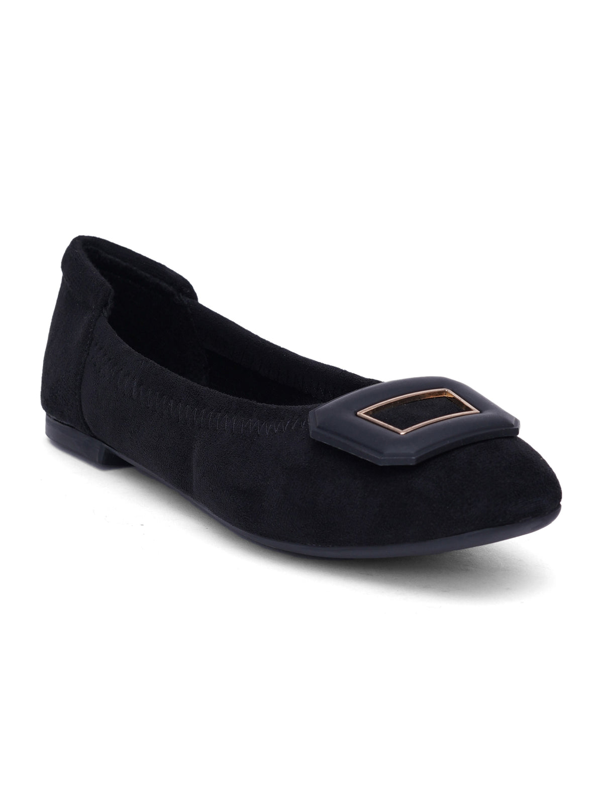 Sherrif Geometric Buckle Ballet Flats