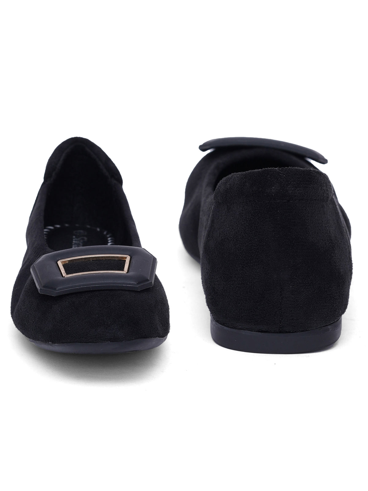 Sherrif Geometric Buckle Ballet Flats