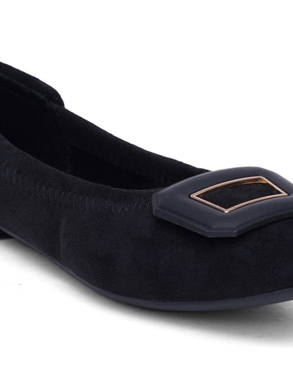 Sherrif Geometric Buckle Ballet Flats