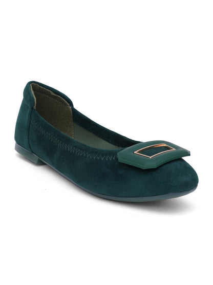 Sherrif Geometric Buckle Ballet Flats