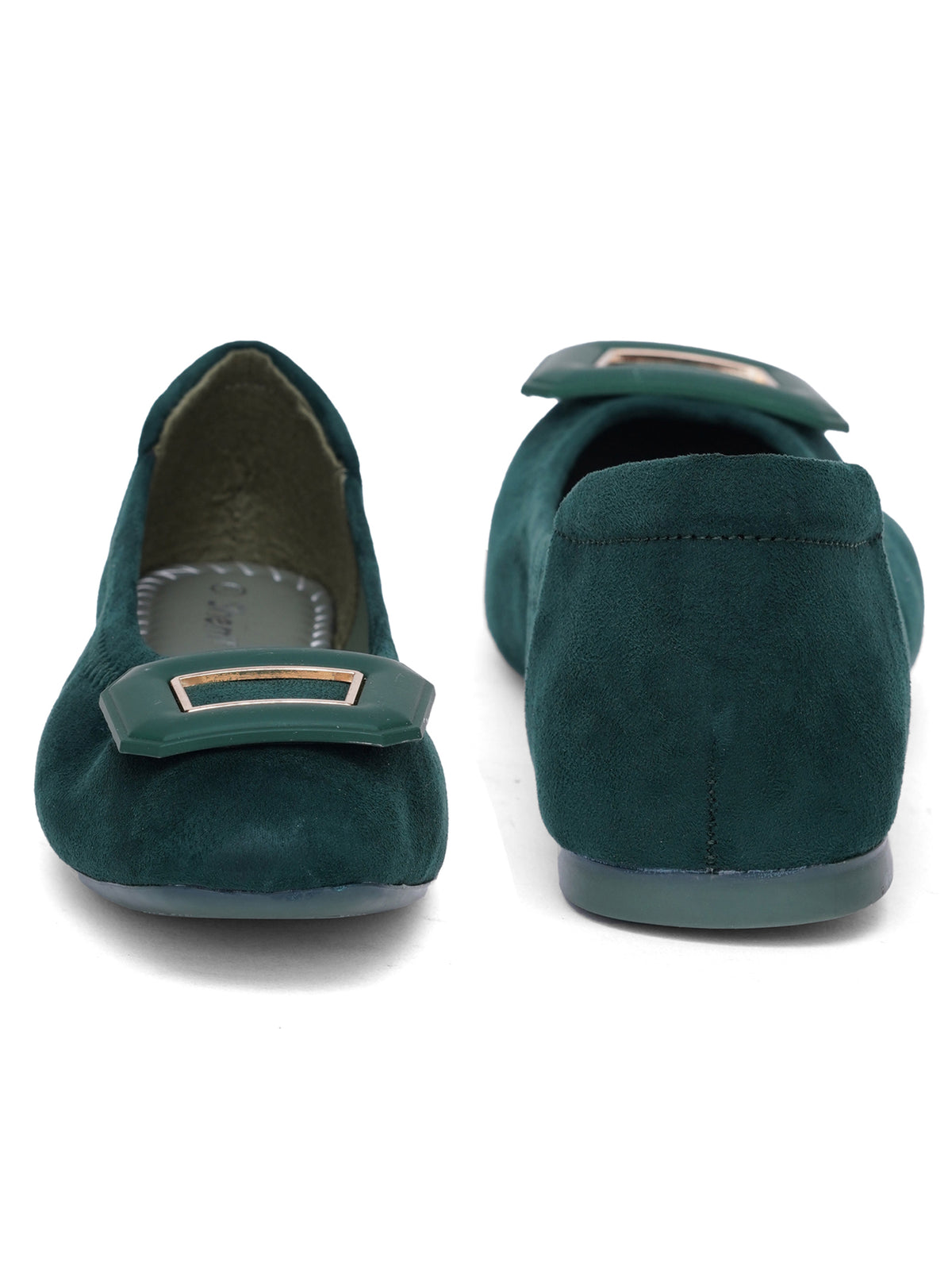 Sherrif Geometric Buckle Ballet Flats