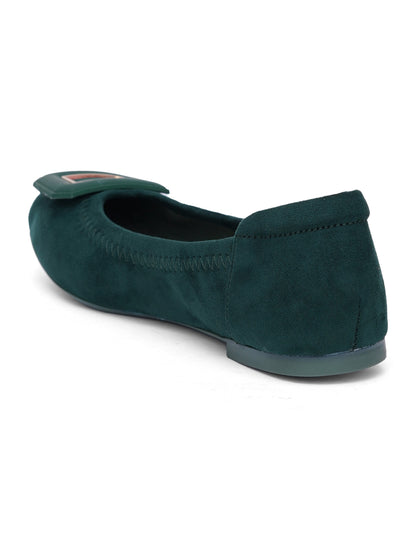 Sherrif Geometric Buckle Ballet Flats