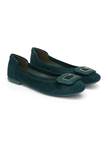 Sherrif Geometric Buckle Ballet Flats