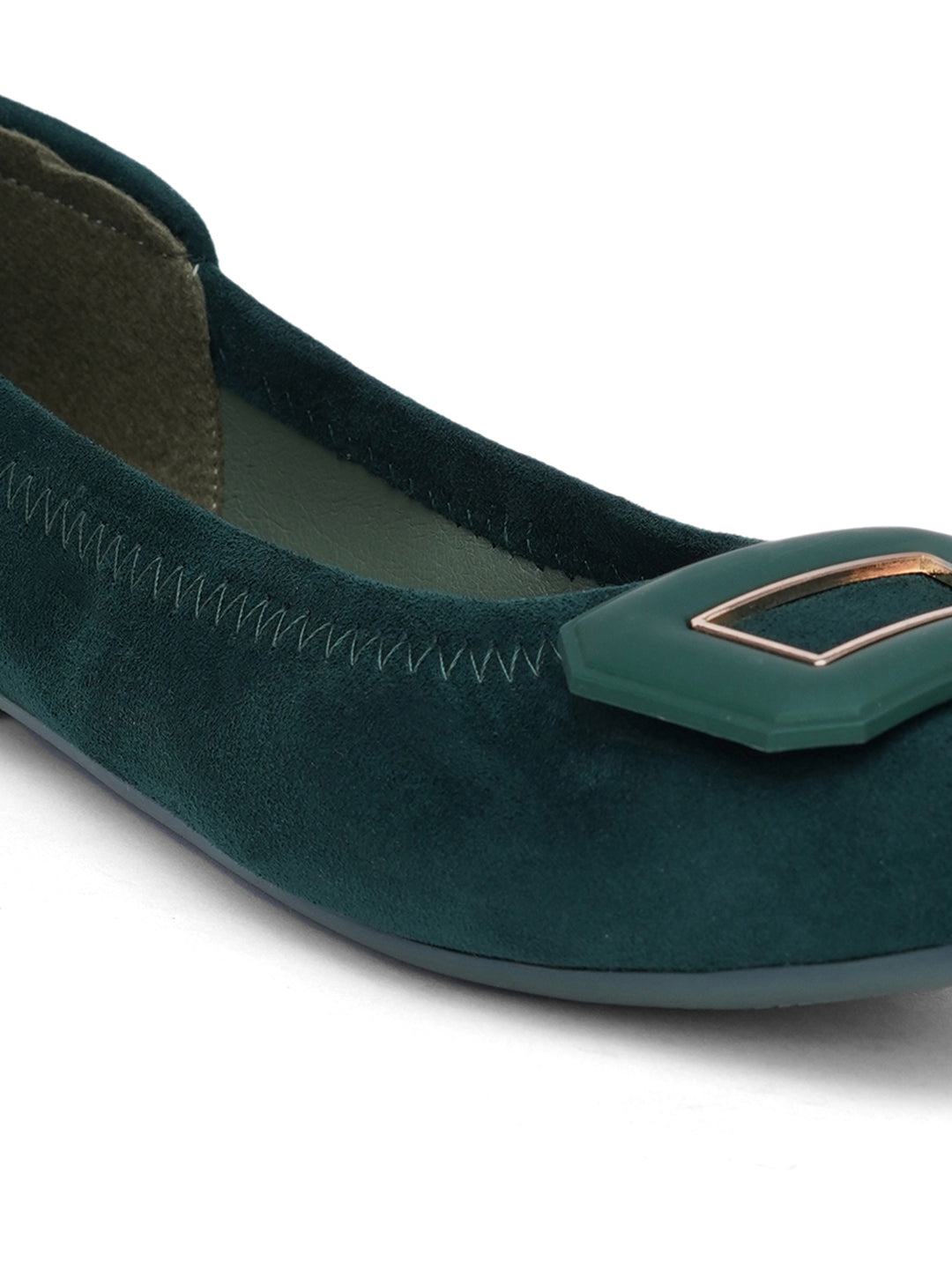 Sherrif Geometric Buckle Ballet Flats
