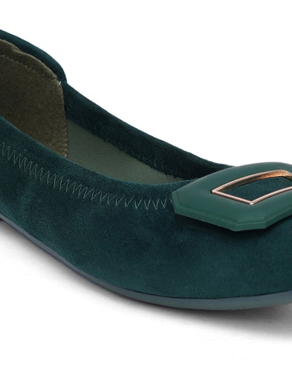 Sherrif Geometric Buckle Ballet Flats